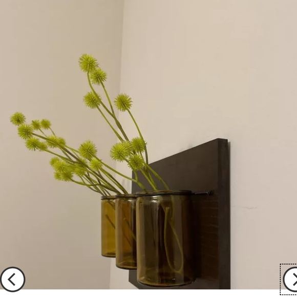 15" x 10" Medium Warm Wooden Plaque with Metal Mason Jars Brown - Picture 10 of 15